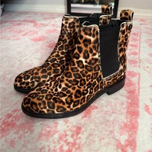 Clark’s Leopard Print Ankle Boots